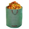 Cos pentru Gradina, cu Manere Transport, Pliabil, Reutilizabil, Rezistent la Apa, pentru Colectare Frunze si Iarba, 76 x 67 cm, 270L, Verde