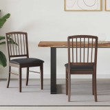 vidaXL Scaune de dining 2 pcs Maro deschis 50 x 52,5 x 91 cm 42020448