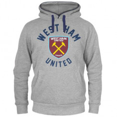 West Ham United hanorac de bărbați cu glugă graphic grey - M