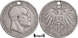 1891 A, 2 Mark - Petru al II-lea Nicolaus Friedrich - Marele Ducat de Oldenburg, Europa