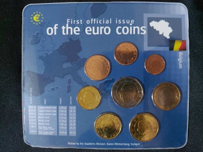 Euro set - Belgia 1999 - 2000 , UNC foto