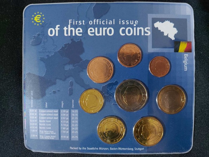 Euro set - Belgia 1999 - 2000 , UNC