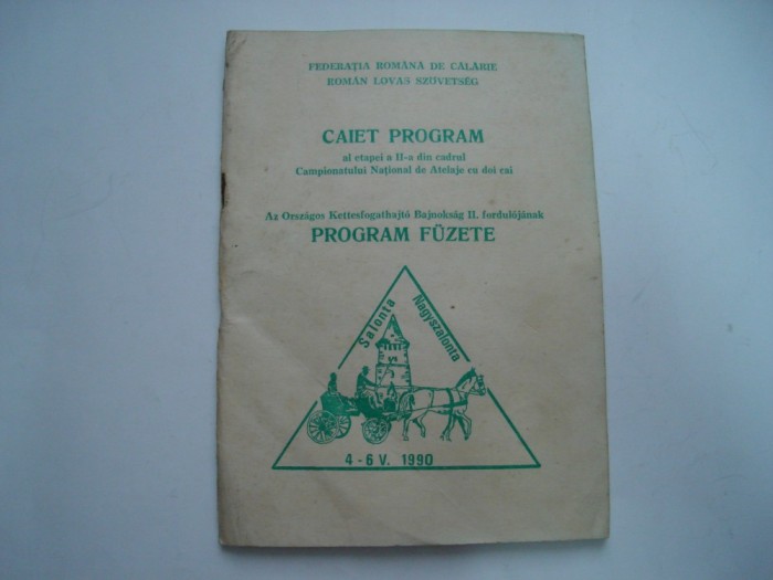 Caiet program Campionatul National de Atelaje cu doi cai, 4-6 V 1990