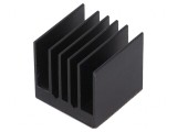Radiator Extrudat cu Aripioare BGA Negru 21x21mm