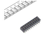 Conector şiruri pini mamă 10 pini 1,27mm aurit SMT SAMTEC