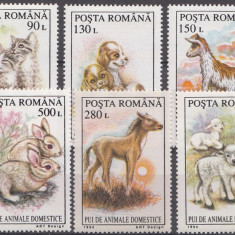B0303 - Romania 1994 - Pui de animale 6v neuzat,perfecta stare