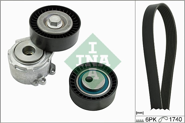 INA 529 0017 10 Set curea transmisie cu caneluri