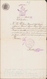 248S Certificat profesional pentru arhitectul-șef al orașului Vaslui semnat olograf de primarul Ciurea, 1889