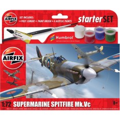 Set de constructie, Airfix Starter Set, Supermarine Spitfire Mkvc, 26 piese