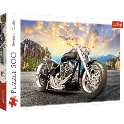 PUZZLE TREFL 500 MOTOCICLETA NEAGRA foto