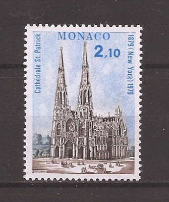 Monaco 1979 - Cea de-a 100-a aniversare a Catedralei Sf. Patrick, New York, MNH foto