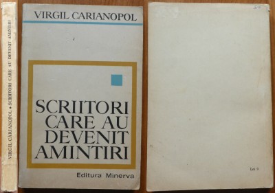 Virgil Carianopol , La ceasul de taina , Scriitori , 3 lucrari in prima editie foto