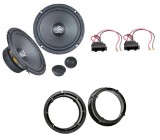 Pachet audio dedicat VW Polo IV 9N cu difuzoare Groundzero FERRUM GZFC 165.2 inele si conectori