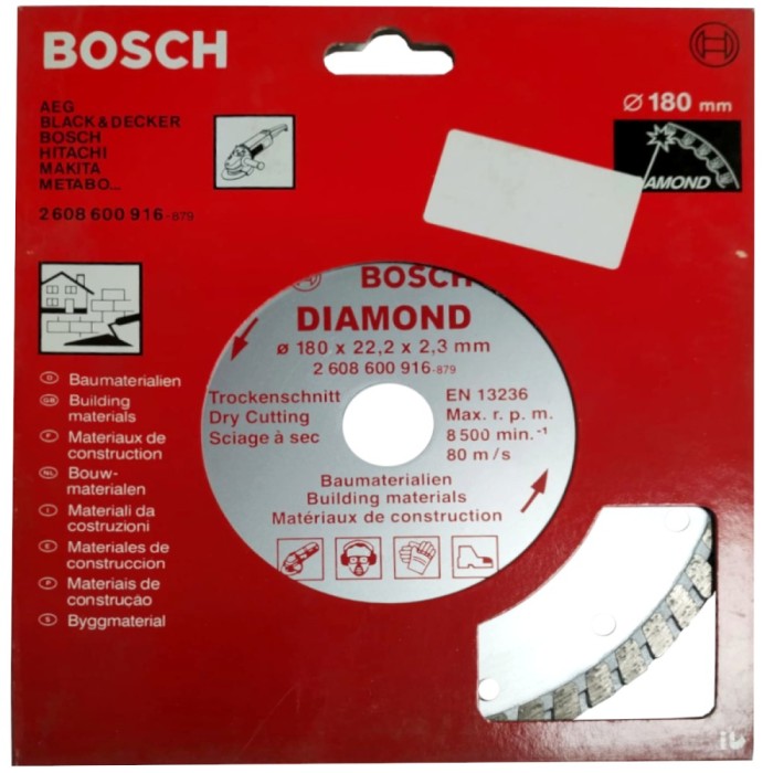 Bosch Disc diamantat Turbo pentru debitare materiale de constructii 180x22.2x2.3mm ProAdvanced PowerfulTools