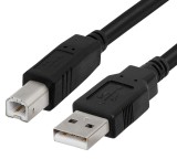 Cablu Imprimanta USB 2.0 A-B, 3m, Active, bobina antiparaziti, ambalaj individual, negru