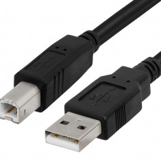 Cablu Imprimanta USB 2.0 A-B, 3m, Active, bobina antiparaziti, ambalaj individual, negru