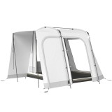 Outsunny Cort hayon pentru 2-4 persoane, 320 x 280 x 205 cm, cort auto 2 &icirc;n 1 impermeabil, cort tip tunel cu 4 uși, fereastră, prelată pentru podea |
