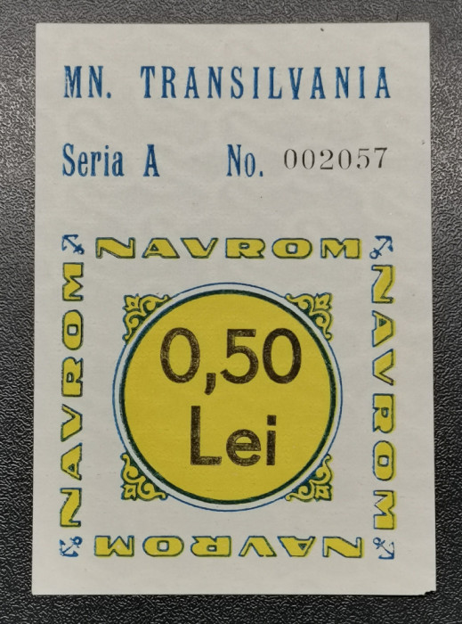 Rom&acirc;nia bilet Navrom Transilvania 0,50 Lei