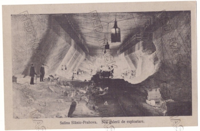 4412 - SLANIC PRAHOVA, Salinity Mine - old postcard, CENSOR - used - 1917