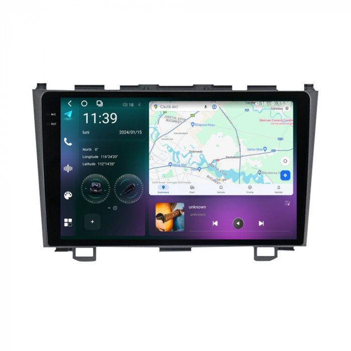 Navigatie dedicata cu Android Honda CR-V III 2006 - 2012, 12GB RAM, Radio GPS
