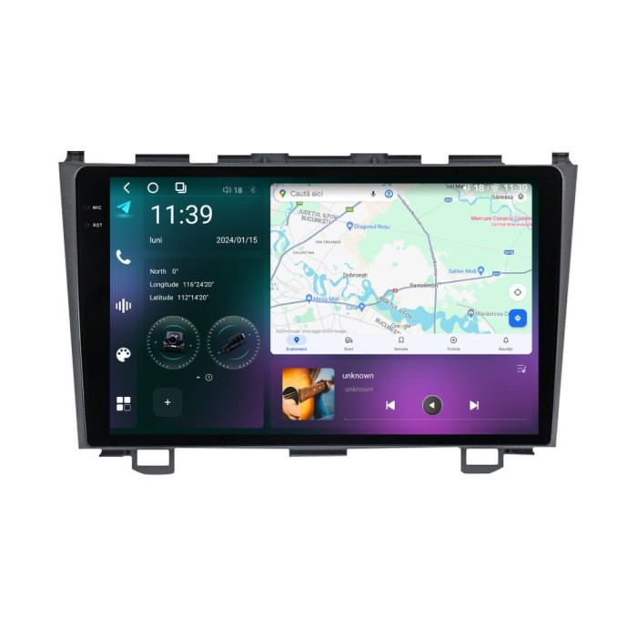 Navigatie dedicata cu Android Honda CR-V III 2006 - 2012, 12GB RAM, Radio GPS