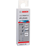 Set 10 burghie metal HSS PointTeQ, 1.5x18mm Bosch