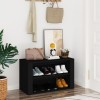 Gossi suport pantofi, negru, 75x35x45 cm, lemn prelucrat