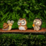 Lampa solara LED animale gradina, 10 cm, 2 LED alb cald, decor exterior, 3 modele