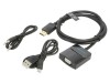 Convertor HDMI la VGA 1m negru, carcasă ABS