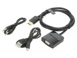 Convertor HDMI la VGA 1m negru, carcasă ABS