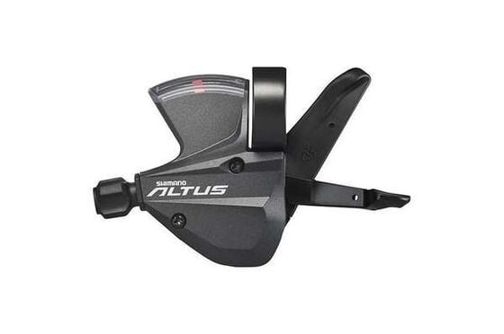 Maneta schimbator stanga Shimano Altus SL M370, 3 viteze, cablu 2050 mm, cu indicator optic, negru Ultimate FactoryBikes