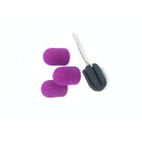 Set suport si 3 bucati smirghel rezerva freza electrica unghii, 10*15mm, lilac, granulatie 120