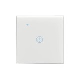 Intrerupator smart wifi, tuya smart life, touch, Home Light Switch cu control vocal APP, wi-fi 2, 4GHz+bluetooth,1 buton, N+L, amazon alexa si google