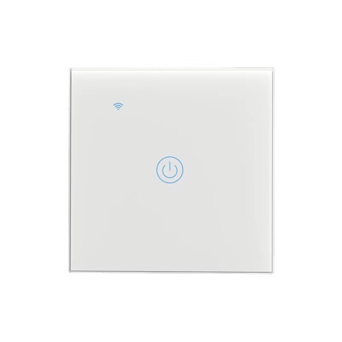 Intrerupator smart wifi, tuya smart life, touch, Home Light Switch cu control vocal APP, wi-fi 2, 4GHz+bluetooth,1 buton, N+L, amazon alexa si google