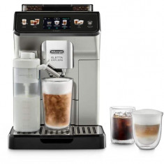 Espressor automat De’Longhi Eletta Explore ECAM 450.65.S, 2 carafe cu tehnologie LatteCrema (Hot &amp; Cool), tehnologie de extractie la rece, rasnita