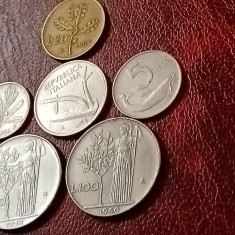 Lot 6 monede Italia (mai vechi), diferite, stare FB [poze]