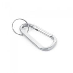 Breloc Prindere din Aluminiu, cu Inel si Zona Plata pentru Personalizare, 32 x 57 x 5 mm