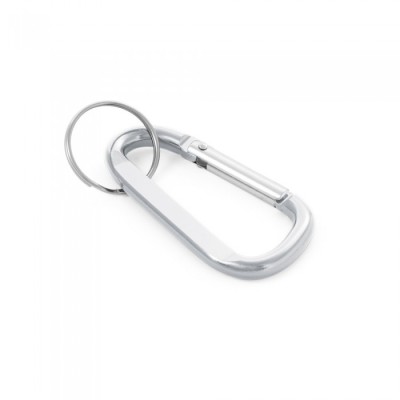 Breloc Prindere din Aluminiu, cu Inel si Zona Plata pentru Personalizare, 32 x 57 x 5 mm foto