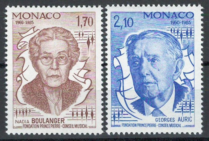 Monaco 1985 Mi 1693/94 MNH - A 25-a aniv a Premiului pentru Compoziție Muzicală