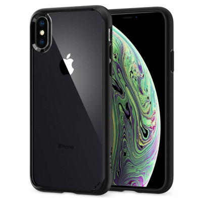 Husa Spigen Ultra Hybrid pentru Apple iPhone X/XS Negru Mat foto