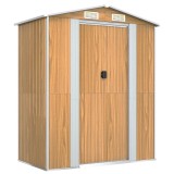 Cumpara ieftin Sopron de gradina, maro deschis, 192x108x223cm, otel galvanizat