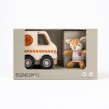 Ambulanta din lemn cu mini figurina, Egmont Toys