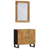 Cumpara ieftin Set mobilier de baie, 2 piese, lemn masiv de mango