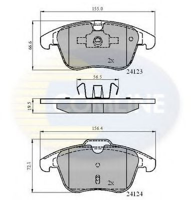 Set placute frana,frana disc LAND ROVER RANGE ROVER EVOQUE (LV) (2011 - 2016) COMLINE CBP01591 foto