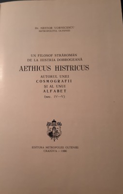 Aethicus Histricus un filosof straroman Histria dobrogeana Nestor Vornicescu foto