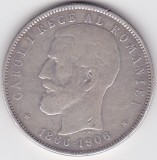 ROMANIA 5 LEI 1906, Argint