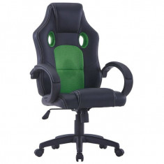 Scaun de gaming, verde, piele ecologica foto