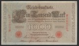 GERMANIA 1000 / 1.000 MARCI / MARK 1910 [12] P - 44b , Serie Rosie , Sufix J , 7 cifre Litera Q , XF+ / a UNC