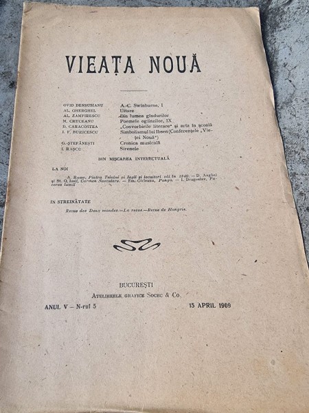 Vieata Noua Anul V Nr. 5 Aprilie 1909