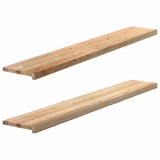 Cumpara ieftin Pervaz 2 buc lemn masiv de stejar netratat 160x30x2 cm